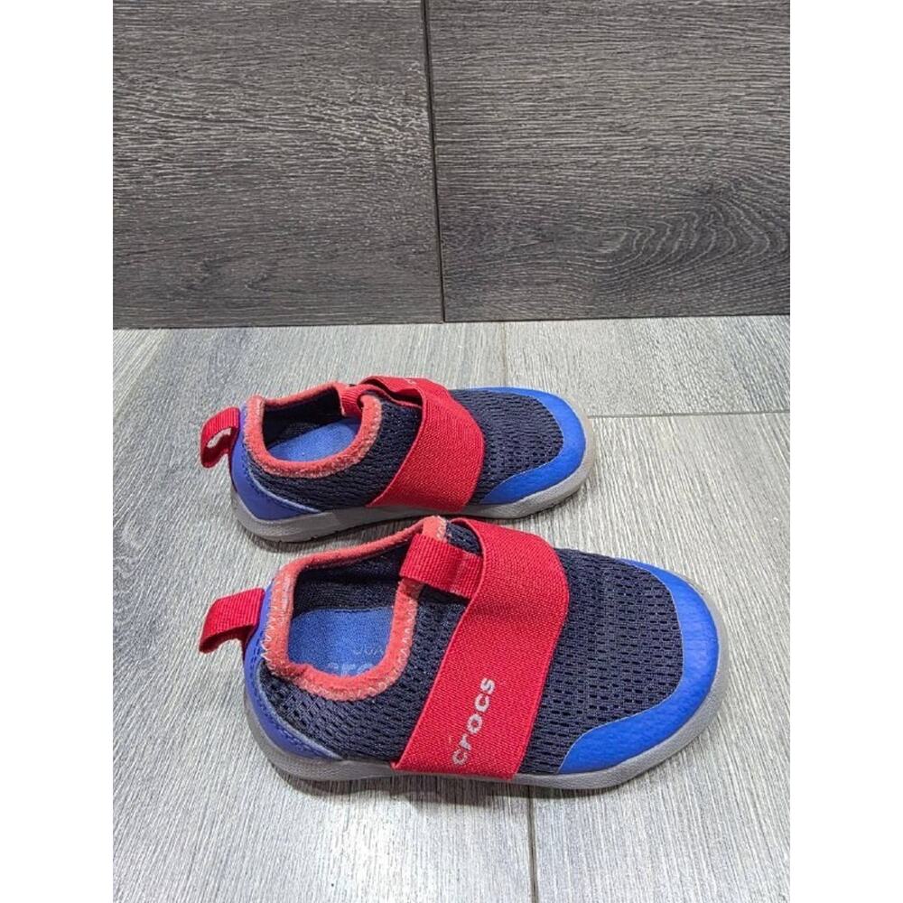 Crocs Kids Size Sz 7 c wift water Easy Ons Blue S000099 - Picture 5 of 10